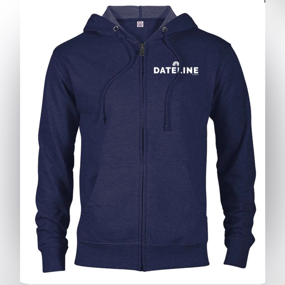 Dateline NBC zip up hoodie merch XXL 2X GUC true crime sweatshirt